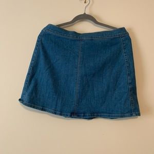 Denim Back Zip Skirt